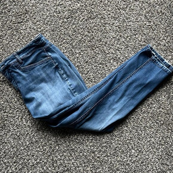 J Jill Blue Straight Leg Denim Jeans, Women's 12, Comfy Jeans, Stretchy Jeans - Picture 1 of 5